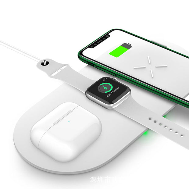 Dual 15W Triple Wireless Charger Fast Charging Compatible with