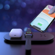 Dual 15W Triple Wireless Charger Fast Charging Compatible with