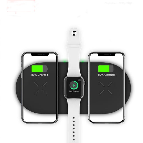 Dual 15W Triple Wireless Charger Fast Charging Compatible with